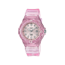 Relógio rosa transparente da coleção Casio